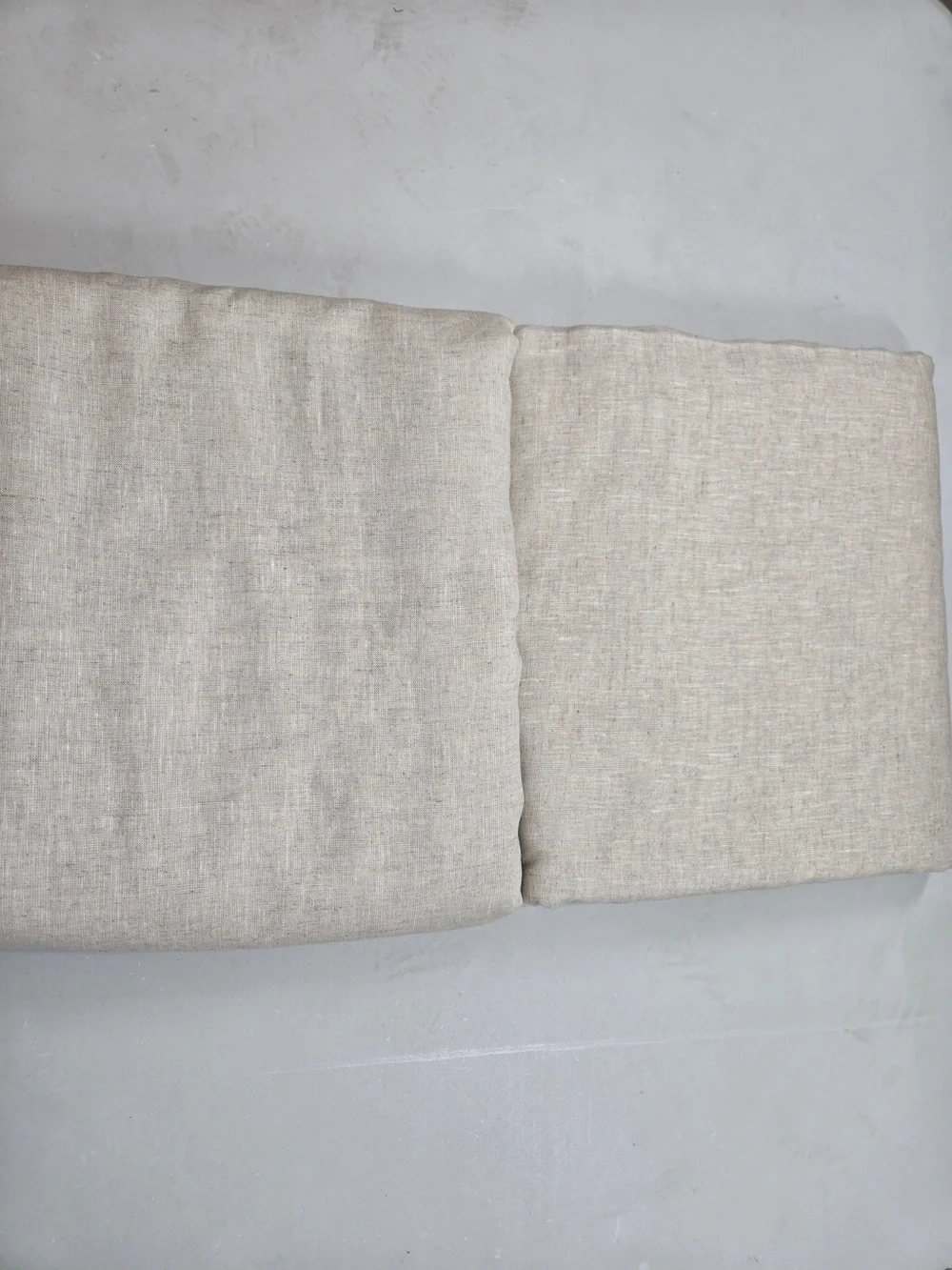 NWOT QUINCE Set Of 2 48x96 European Linen True Blackout Curtains Flax 0006